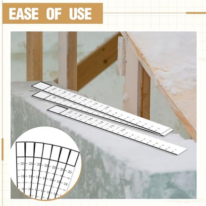 Attic Measuring Rulers (Case of 1000), 20 Inch, Card Stock, Attic Insulation R-Value Ruler for Insulators Ceiling Insulation