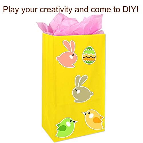 KEYYOOMY Mini Yellow Paper Bags Paper Lunch Bags (50 CT, 3.5x2.4x7.1 in) - color: Yellow, size: 3.5x2.4x7.1 in - Mini