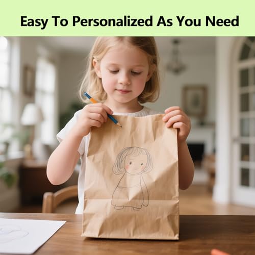 50 Pack Paper Kraft Paper Bags,58 Lbs Heavy Duty Large Grocery Brown Bag,14x10.5x6.5 Inch Bags for Storage,Take out,Shopping,Sacks - size: 1 Count (Pack of 50)