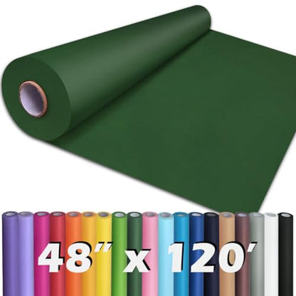 PerkHomy 48" x 1,440" (120') Dark Green Kraft Paper Roll for Craft Bulletin Board Paper Art Table Covering Crafting Gift Wrapping Bouquet Packing Parcel 80GSM 55LB (Dark Green, 48" x 120') - color: Dark Green, size: 48" Width x 120' Length