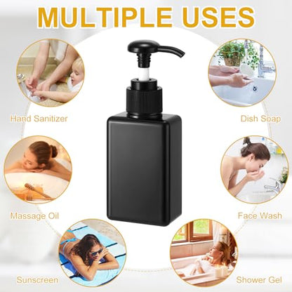 Domensi 24 Pcs 3.4 oz Pump Bottle Mini Travel Bottles, Whole Black - color: Whole Black