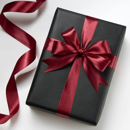 Burgundy Satin Ribbon 1 Inch x 100 Yards - color: Burgundy