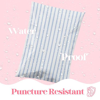 Pretty Package Store Poly Mailers 6x9, Blue Stripe, 100 Pack - color: Blue Stripes, size: 6x9