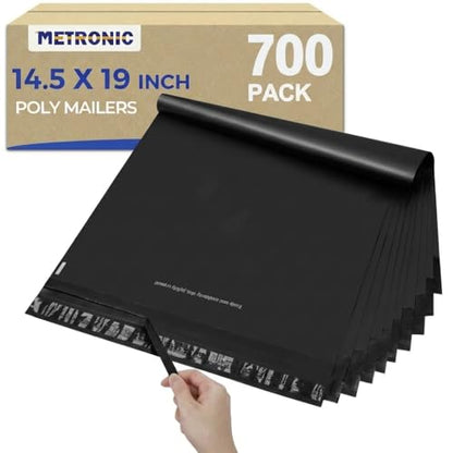 Metronic Poly Mailers 14.5x19 700Pcs Black Large Shipping Bags for Clothes - color: Black, size: 14.5x19" 700PC