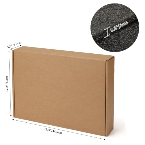 CRUGLA 1 Pack Laptop Shipping Box with Cushioned Foam, Fits Most Sizes - color: Brown