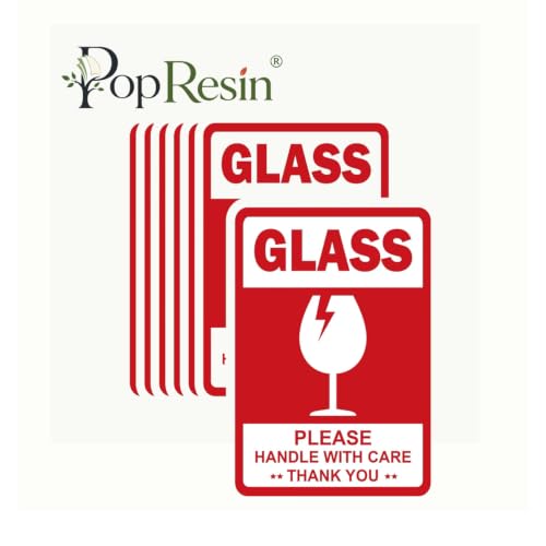 4 x 6 Inch Large Glass Fragile Stickers for Shipping Handle with Care Label