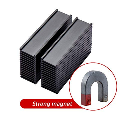 Magnetic Label Holders with Magnets, Data Card Holders with Clear Plastic Protectors, Set of 30 (0.8 x 3 Inch) - size: 0.8 x 3 Inch