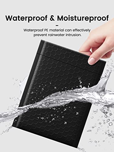 GSSUSA 100 Pack Bubble Mailers 6x10 Inches Black Shipping Bags Self Seal - color: Black, size: 6x10 100pc