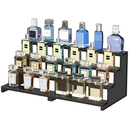 Lifewit Perfume Organizer, Cologne Stand Tool-Free Assembly, 9", 2 Pcs - color: Black, size: 9 Inch,2 Pcs