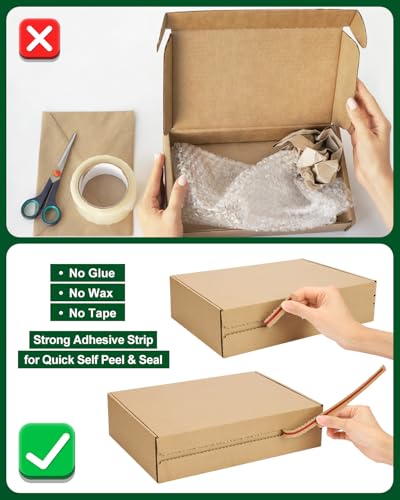 Shipping-Boxes-11x8x2 Inches: 25 Pack-Self-Seal-Cardboard-Boxes-for-Packaging, Brown-Shipping-Boxes-for-Packing-Small-Business, Corrugated Box Mailers for Book Shoes Gift Mailing