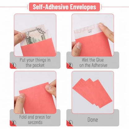 Mr. Pen- Money Envelopes for Cash, 6.5" x 3.5", 100 Pack, Kraft Paper - color: Red Clay, size: 100 Pack