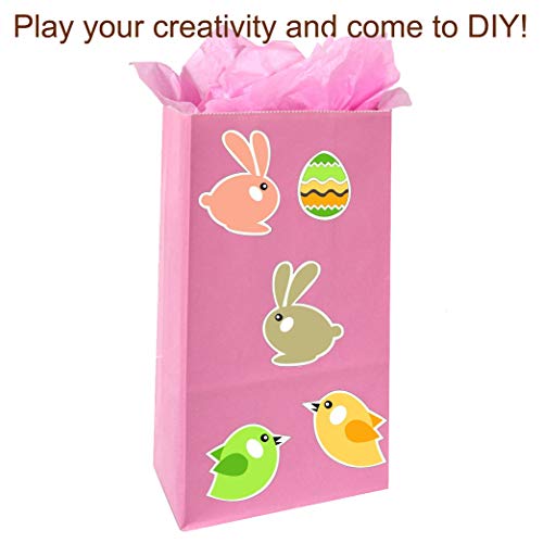 KEYYOOMY Mini Pink Paper Bags Paper Lunch Bags (50 CT, 3.5x2.4x7.1 in) - color: Pink, size: 3.5x2.4x7.1 in - Mini