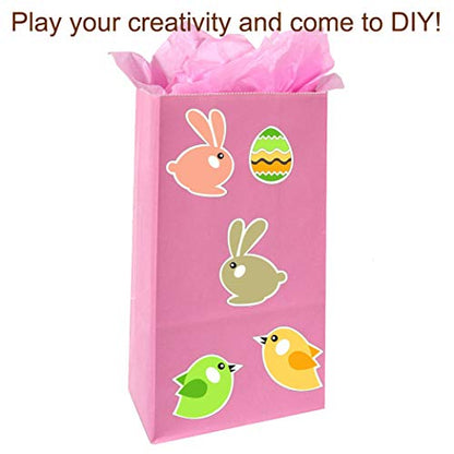 KEYYOOMY Mini Pink Paper Bags Paper Lunch Bags (50 CT, 3.5x2.4x7.1 in) - color: Pink, size: 3.5x2.4x7.1 in - Mini