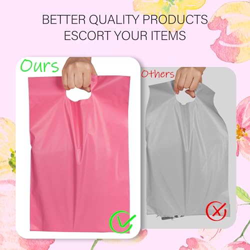 Poly Mailers 10x13 Inch, 25 Pack, Pink Self-Seal Handle Bags - color: HandlePink, size: 10x13 Inch 25 Pcs