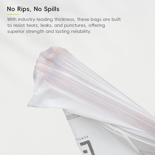 EKO 9.3 Gallon / 30–35 Liter Drawstring Trash Bags, 60 Count Heavy-Duty Tall Kitchen Garbage Can Liners, Extra-Strong Leak-Resistant, Unscented, White, Code K - size: 60 Count (Pack of 1), style: 9.3 Gallon Bags/Code K