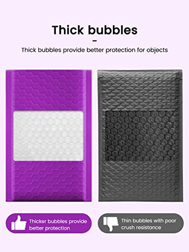 GSSSUSA Purple Bubble Mailers 4x8 Inch 50 Pack Small Padded Envelopes - color: Purple, size: 4x8 50PC
