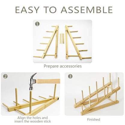 Wooden Book Display Stand Holder, 5-Tier Magazine Rack Organizer - color: Natural-1 Pc