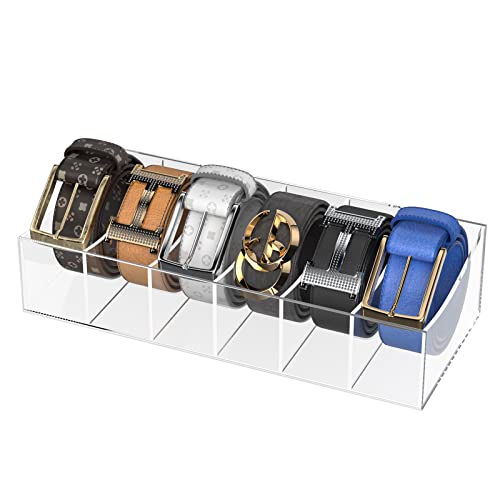 Acrylic Belt Organizer - color: 6 Compartments
