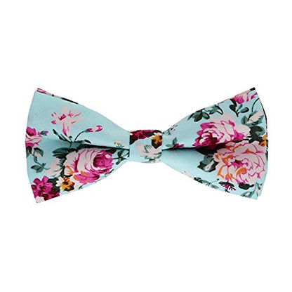LEVAO Men's Cotton Floral Printing Bow Tie - color: Mix 3-1