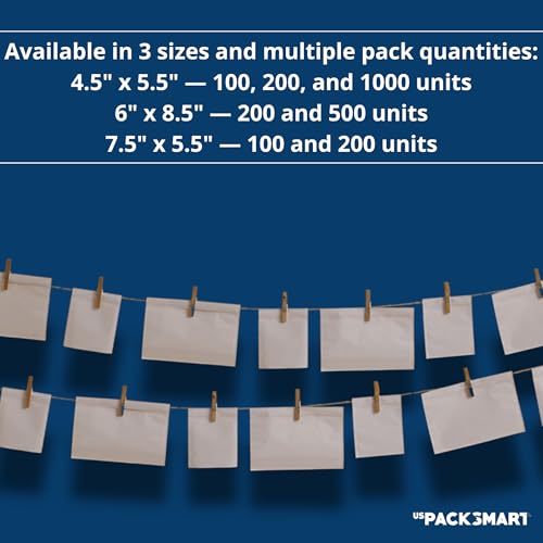 500 Units, 4.5"x5.5" Clear Packing List Shipping Label Envelopes - Heavy Duty Adhesive, Ideal for Labels, Invoices & Documents - size: 4.5"x5.5" | 500 Units