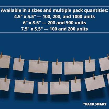 500 Units, 4.5"x5.5" Clear Packing List Shipping Label Envelopes - Heavy Duty Adhesive, Ideal for Labels, Invoices & Documents - size: 4.5"x5.5" | 500 Units