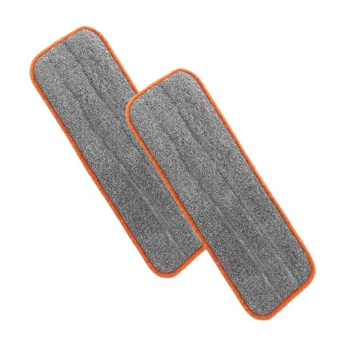 Superio Microfiber Mopping Pad, 8 x 4.5 Inch Reusable Washable Mop Replacement Pad, Streak-Free Cleaning Pad for Household Floor Cleaning - 2 Pack - color: Gray, size: 2 Pack