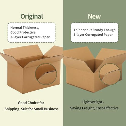 CRUGLA 40 Packs 8x6x3 Shipping Boxes, Brown Mailing Boxes - size: 8x6x3 Inch