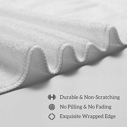 CARTMAN 14x14 Inch 30 Pack 280GSM Microfiber Cleaning Cloths, White - size: 14"x14" 30pk white