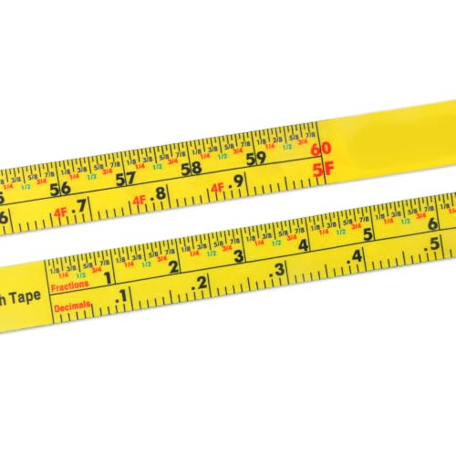 60'' Fractional Inch and Decimal Engineer Scale Cloth Tape Measure