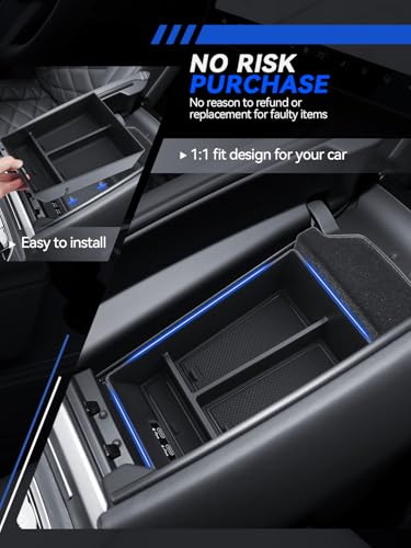 for BMW X5/X6/X7 Center Console Organizer 2020 2021 2022 2023 2024 2025 2026 BMW X5/X6/X7 Accessories Armrest Tray Middle Storage Box Insert Container Durable ABS Plastic - size: for 2020-2025 2026 BMW X5/X6/X7