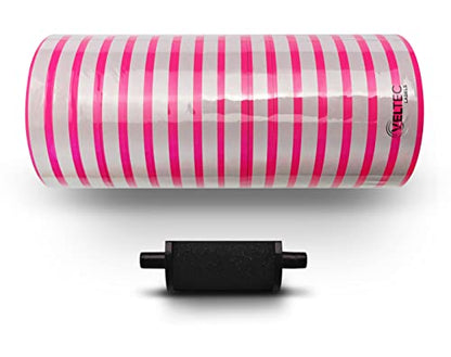Veltec Premium Pricing Labels for Monarch 1110 Price Gun, 16 Rolls, 17,000 Labels, Ink Roller Included (Pink) - color: Pink