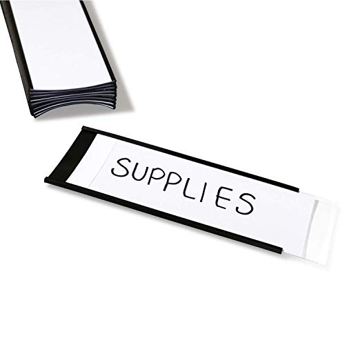 SmartSign Magnetic 'C' Channel Label Holders | 2.5" x 6" Pack of 10 - size: 2.5" x 6"
