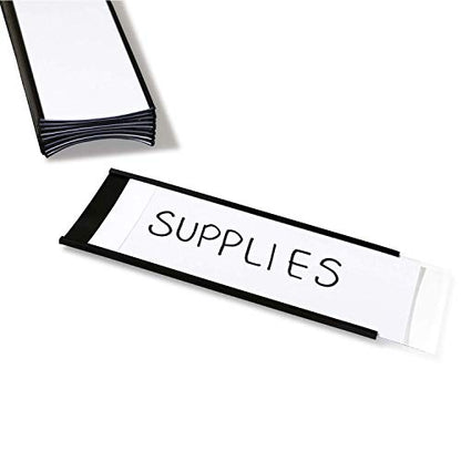 SmartSign Magnetic 'C' Channel Label Holders | 2.5" x 6" Pack of 10 - size: 2.5" x 6"