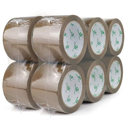 BOMEI PACK Brown Packing Tape 3 inch Wide, 12Rolls Heavy Duty Brown Packing Tape Refills Rolls for Moving Boxes, Shipping and Storage, 2.7 Mil x 60 Yards - size: 2.7mil x 60yds
