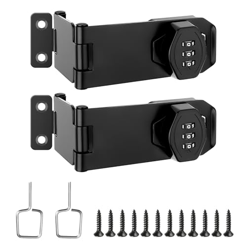 Password Rotary Hasp Locks 4 Inch Collapsible Cabinet Door Locks