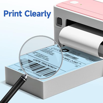 Phomemo 4X6'' Thermal Shipping Label- Pack of 500 4x6 Fan-Fold Label for Shipping Labels, Address, Mail, Product Logo Labels, Commercial Grade, Blue - color: Blue-500
