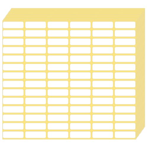 1680Pcs Small Label Stickers, 0.4" x 0.8" White Multi-Use Removable Blank Price Labels Waterproof No Residue for Office, Home, Supermarket