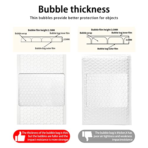 packbabol Bubble Mailers, 8.5x11 Inch Poly Padded Bubble Mailers Pack of 50 Bubble Envelopes Opaque Self Seal Adhesive Waterproof Bags for Shipping and Packaging (White) - color: white, size: 8.5x11-50Pc