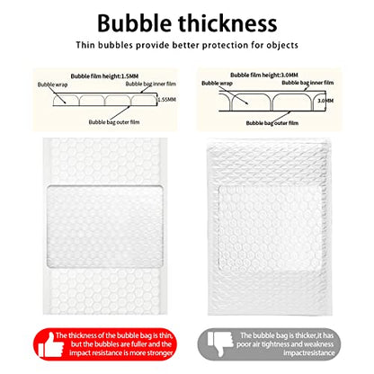packbabol Bubble Mailers, 8.5x11 Inch Poly Padded Bubble Mailers Pack of 50 Bubble Envelopes Opaque Self Seal Adhesive Waterproof Bags for Shipping and Packaging (White) - color: white, size: 8.5x11-50Pc