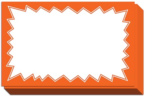 Sale Signs for Retail Stores 50pcs, 3.5" x 5.5" - color: Orange, size: 3.5" x 5.5"