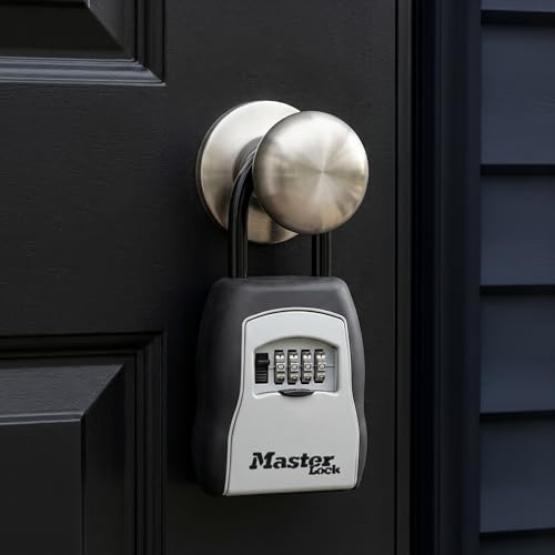 Master Lock Portable Key Lock Box, Combination Lock Box Holds 5 Keys 5400EC - size: 1 Pack, style: Standard Shackle