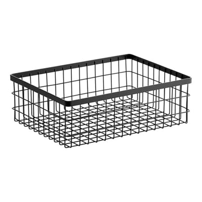 GET Enterprises WB-1294-MG Urban Renewal 12" x 9" x 4" Metal Gray Rectangular Wire Basket WS-375WB1294MG-NPF