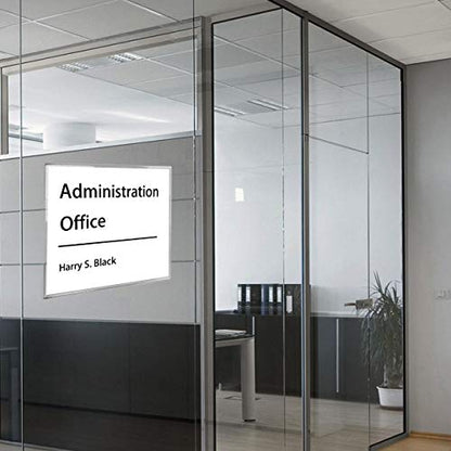 NIUBEE Acrylic Sign Holder 5x7 Wall Door Mount for Flyer Paper Display - size: 5x7"