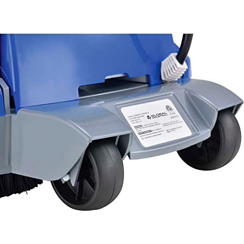 Global Industrial Mini Floor Scrubber With Floor Pads, 11" Cleaning Path
