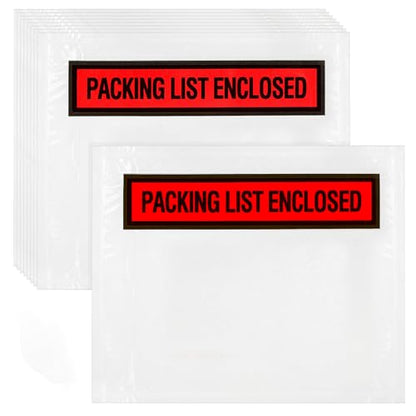 Nicunom 1000 Pcs Packing List Envelopes 4.5" x 5.5", Clear Adhesive Invoice Packing Slip Envelope Pouches Shipping Label Sleeves Top Loading Packing List Enclosed Bags for Mailing - size: 4.5'' x 5.5''