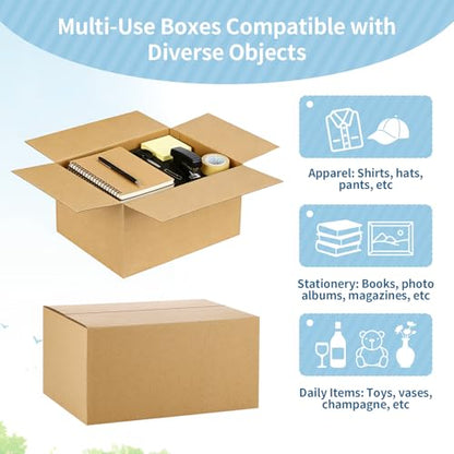 Famagic Small Shipping Boxes 10x7x5 for Shipping, Shoes, Brown Box, 10 Pack - color: Brown, size: 10x7x5 inch