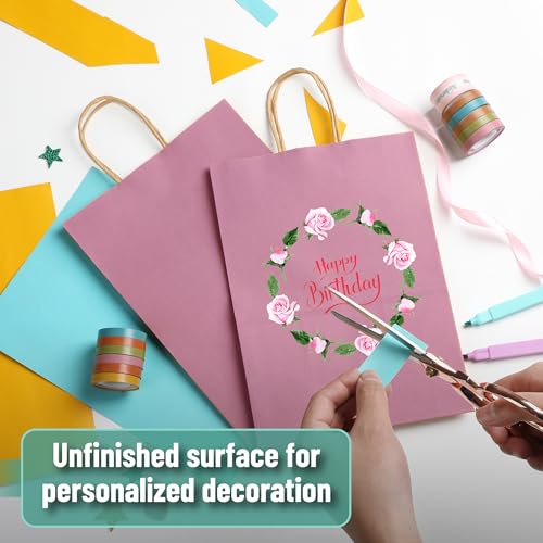 Mr. Pen- Paper Gift Bags with Handles, 32 Pack, 7.6" x 4.7" x 10.6" - color: Light Pink, size: 32 Pack
