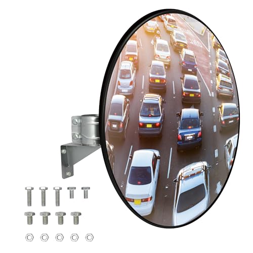 32" Convex Traffic Mirror, Outdoor Driveway Security Mirror