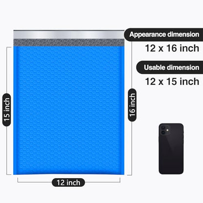 UCGOU Bubble Mailers 12x16" 40 Pack Usable Size 12x15" Blue Padded Mailers - color: Blue, size: 12x16" 40PC
