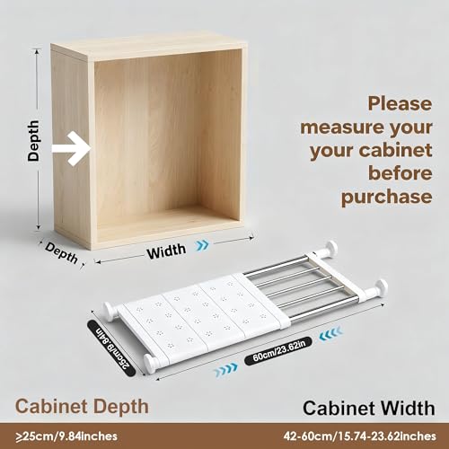Metal Storage Rack Adjustable Organizer, Expandable Closet Tension Shelf, Organizer Shelf for Lockers